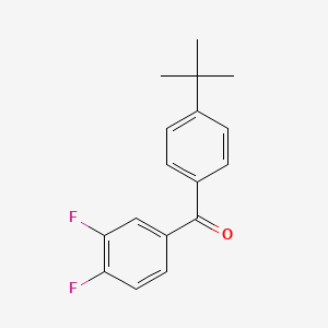 molecular formula C17H16F2O B1302615 4-tert-Butyl-3',4'-difluorobenzophenone CAS No. 845781-01-3