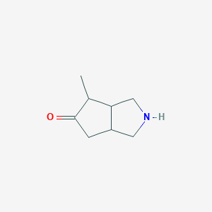 molecular formula C8H13NO B13026155 4-Methylhexahydrocyclopenta[c]pyrrol-5(1H)-one 