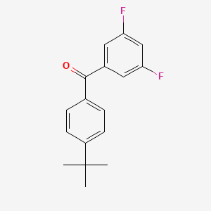 molecular formula C17H16F2O B1302616 4-tert-Butyl-3',5'-difluorobenzophenone CAS No. 844885-10-5