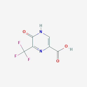 molecular formula C6H3F3N2O3 B13026171 5-Oxo-6-(trifluoromethyl)-4,5-dihydropyrazine-2-carboxylic acid 