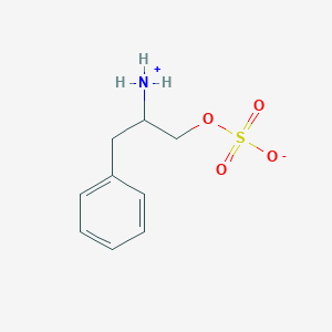 molecular formula C9H13NO4S B13026192 2-Ammonio-3-phenylpropyl sulfate 