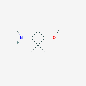 molecular formula C10H19NO B13026208 3-ethoxy-N-methylspiro[3.3]heptan-1-amine 