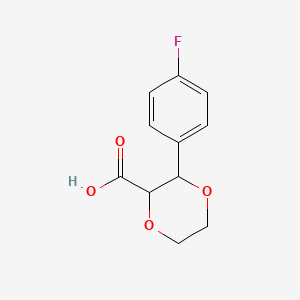 3-(4-Fluorophenyl)-1,4-dioxane-2-carboxylic acid