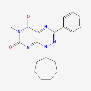 1-Cycloheptyl-6-methyl-3-phenylpyrimido[5,4-e][1,2,4]triazine-5,7(1H,6H)-dione