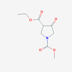 molecular formula C9H13NO5 B13026246 3-Ethyl 1-methyl 4-oxopyrrolidine-1,3-dicarboxylate 