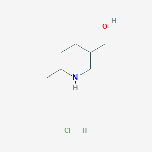 molecular formula C7H16ClNO B13026298 (6-Methylpiperidin-3-yl)methanolhydrochloride 