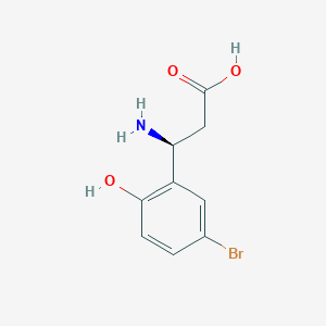 molecular formula C9H10BrNO3 B13026307 (3S)-3-Amino-3-(5-bromo-2-hydroxyphenyl)propanoic acid 