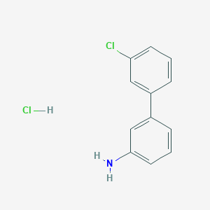 molecular formula C12H11Cl2N B1302631 3'-Chloro-[1,1'-biphenyl]-3-amine hydrochloride CAS No. 854234-49-4