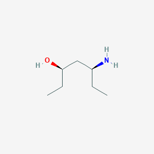 molecular formula C7H17NO B13026321 (3R,5S)-5-Amino-3-heptanol 