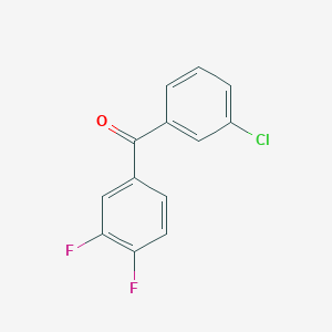 molecular formula C13H7ClF2O B1302633 3-Chloro-3',4'-difluorobenzophenone CAS No. 844884-94-2