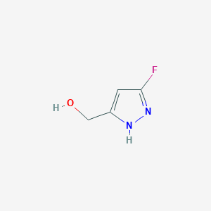 molecular formula C4H5FN2O B13026361 (5-fluoro-1H-pyrazol-3-yl)methanol 