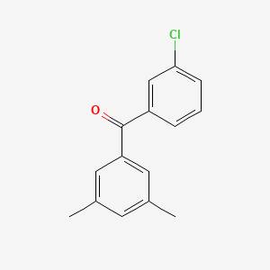 molecular formula C15H13ClO B1302637 3-Chloro-3',5'-dimethylbenzophenone CAS No. 844884-98-6