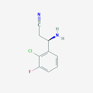 (3R)-3-Amino-3-(2-chloro-3-fluorophenyl)propanenitrile