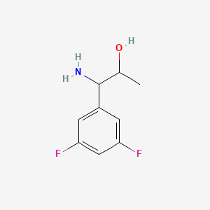 molecular formula C9H11F2NO B13026413 1-Amino-1-(3,5-difluorophenyl)propan-2-OL 