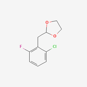 molecular formula C10H10ClFO2 B1302643 1-氯-3-氟-2-(1,3-二氧戊环-2-基甲基)苯 CAS No. 842124-01-0