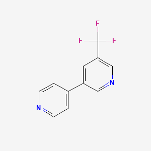 molecular formula C11H7F3N2 B13026432 5-(Trifluoromethyl)-3,4'-bipyridine 