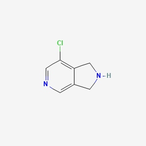 molecular formula C7H7ClN2 B13026445 7-Chloro-2,3-dihydro-1H-pyrrolo[3,4-c]pyridine 