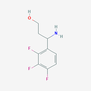 molecular formula C9H10F3NO B13026449 3-Amino-3-(2,3,4-trifluorophenyl)propan-1-OL 