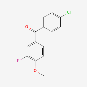 molecular formula C14H10ClFO2 B1302645 4-氯-3'-氟-4'-甲氧基苯甲酮 CAS No. 844885-05-8