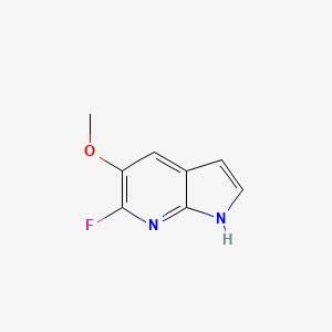 molecular formula C8H7FN2O B13026450 6-fluoro-5-methoxy-1H-pyrrolo[2,3-b]pyridine 