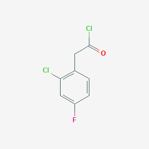 molecular formula C8H5Cl2FO B1302646 (2-氯-4-氟苯基)乙酰氯 CAS No. 676348-45-1