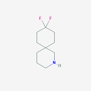 molecular formula C10H17F2N B13026463 9,9-Difluoro-2-azaspiro[5.5]undecane 