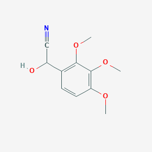 molecular formula C11H13NO4 B13026479 2-Hydroxy-2-(2,3,4-trimethoxyphenyl)acetonitrile 