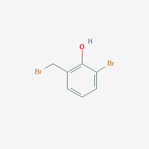 molecular formula C7H6Br2O B13026490 2-Bromo-6-(bromomethyl)phenol 