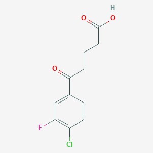 molecular formula C11H10ClFO3 B1302651 5-(4-氯-3-氟苯基)-5-氧代戊酸 CAS No. 845790-44-5