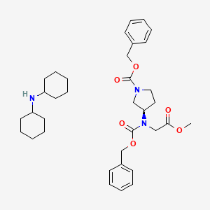 dicyclohexylaminebenzyl(3R)-3-{[(benzyloxy)carbonyl](2-methoxy-2-oxoethyl)amino}pyrrolidine-1-carboxylate