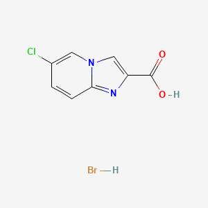 molecular formula C8H6BrClN2O2 B1302655 6-氯-咪唑并[1,2-a]吡啶-2-甲酸氢溴酸盐 CAS No. 820245-56-5