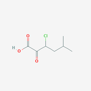 3-Chloro-5-methyl-2-oxohexanoic acid