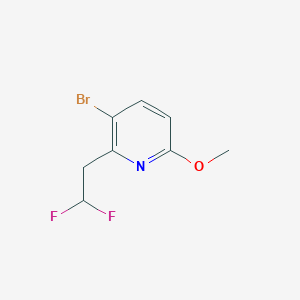 molecular formula C8H8BrF2NO B13026580 3-Bromo-2-(2,2-difluoroethyl)-6-methoxypyridine 