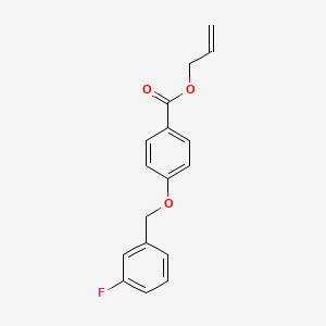 molecular formula C17H15FO3 B13026586 Allyl 4-((3-fluorobenzyl)oxy)benzoate 