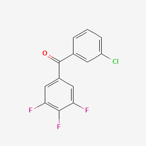 molecular formula C13H6ClF3O B1302667 3-氯-3',4',5'-三氟二苯甲酮 CAS No. 746651-95-6
