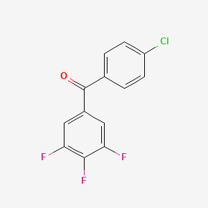 molecular formula C13H6ClF3O B1302669 4-氯-3',4',5'-三氟苯甲酮 CAS No. 746651-96-7