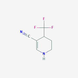 molecular formula C7H7F3N2 B1302672 4-(Trifluoromethyl)-1,4,5,6-tetrahydropyridine-3-carbonitrile CAS No. 845866-48-0