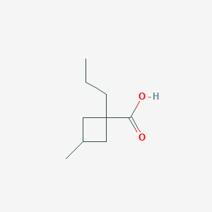 3-Methyl-1-propylcyclobutane-1-carboxylic acid