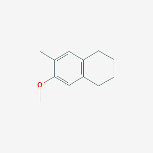 molecular formula C12H16O B13026731 6-Methoxy-7-methyl-1,2,3,4-tetrahydronaphthalene 