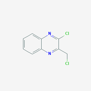 molecular formula C9H6Cl2N2 B13026733 2-Chloro-3-(chloromethyl)quinoxaline CAS No. 32601-87-9