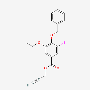 molecular formula C19H17IO4 B13026739 Prop-2-yn-1-yl 4-(benzyloxy)-3-ethoxy-5-iodobenzoate 