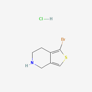 molecular formula C7H9BrClNS B13026771 1-Bromo-4,5,6,7-tetrahydrothieno[3,4-c]pyridine hcl 