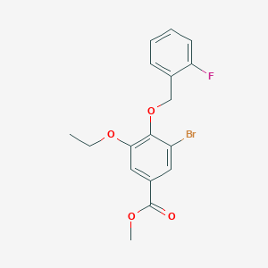 Methyl 3-bromo-5-ethoxy-4-((2-fluorobenzyl)oxy)benzoate