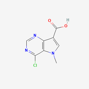 4-chloro-5-methyl-5H-pyrrolo[3,2-d]pyrimidine-7-carboxylic acid