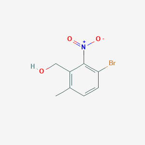 molecular formula C8H8BrNO3 B13026894 (3-Bromo-6-methyl-2-nitrophenyl)methanol 