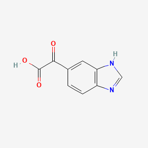 molecular formula C9H6N2O3 B13026901 2-(1H-Benzo[d]imidazol-6-yl)-2-oxoacetic acid 