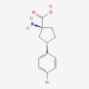 (1S,3S)-1-Amino-3-(4-bromophenyl)cyclopentane-1-carboxylic acid