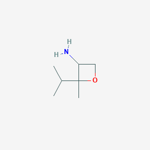 molecular formula C7H15NO B13026931 2-Isopropyl-2-methyloxetan-3-amine 