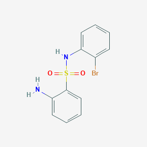 molecular formula C12H11BrN2O2S B13026944 2-Amino-N-(2-bromophenyl)benzenesulfonamide 