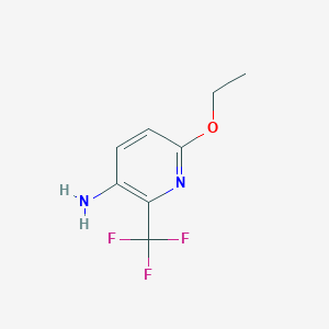 molecular formula C8H9F3N2O B13026951 6-Ethoxy-2-(trifluoromethyl)pyridin-3-amine 